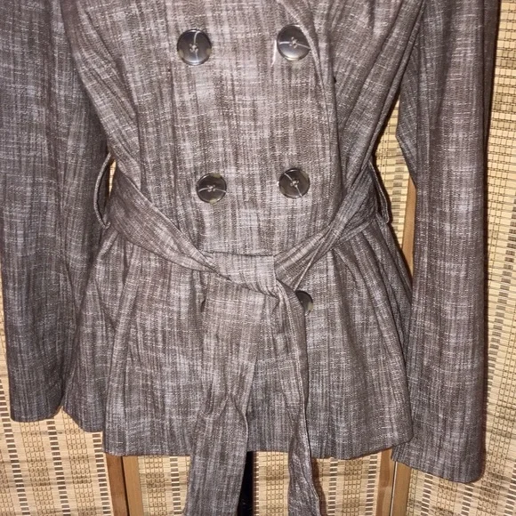 Sandro/ Women’s Brown Belted Double Breasted Blazer/Jacket - Size Large - Picture 3 of 11